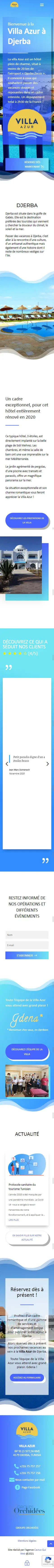 Vue mobile villa azur djerba