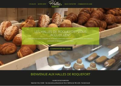 Les Halles de Roquefort – Création site e-commerce restaurant