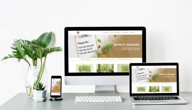 Sens et Savoirs – Création site web association alimentation et rythme de vie