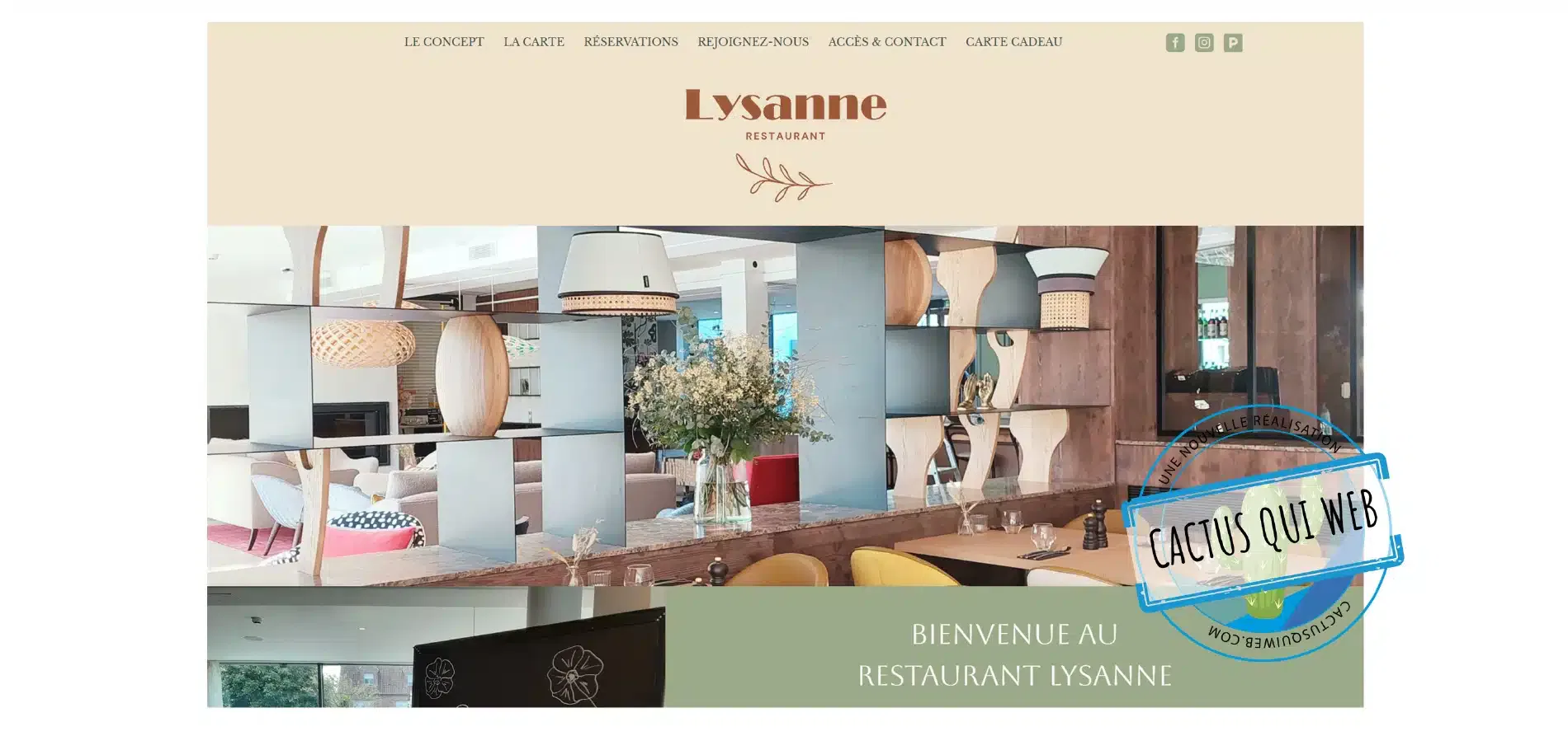 Création site internet restaurant Lysanne Bondues réservation ZenChef